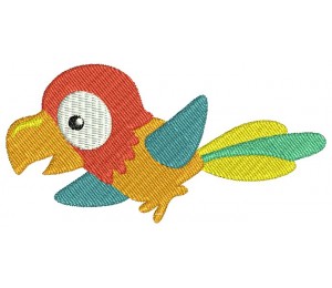 Stickdatei - Dschungeltiere Papagei